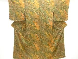 霞取りに花唐草模様小紋着物